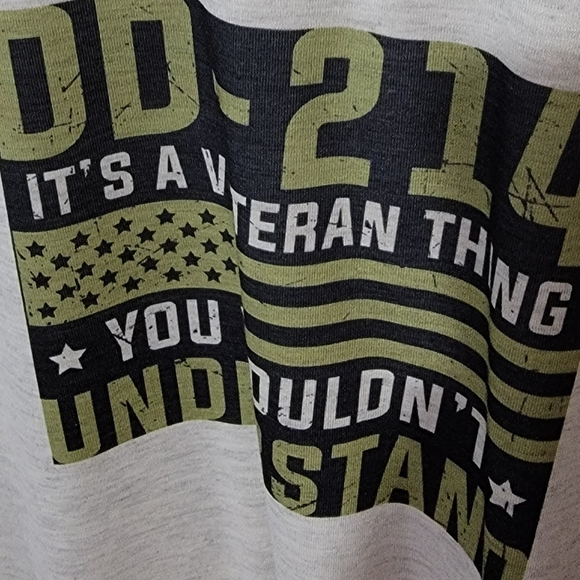 NWT DD214 It's A Veteran Thing Camo Sleeve Small LS Tee - Picture 3 of 3